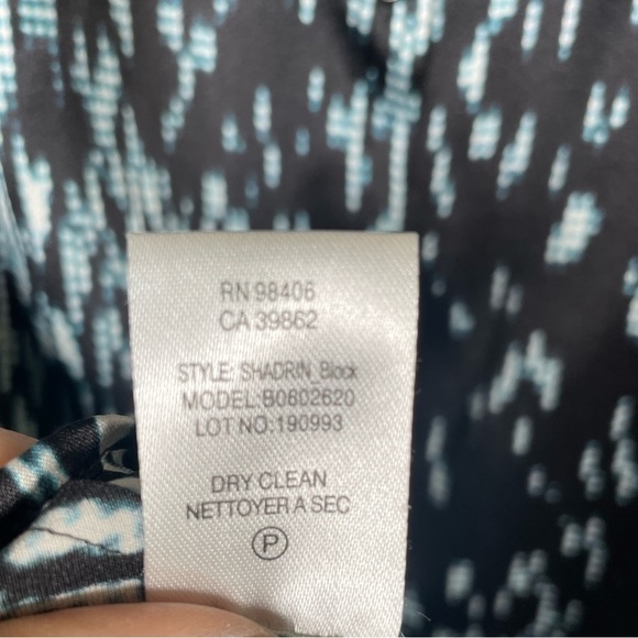 Theory Rikina Flame Silk Chiffon Sleeveless Drape Shift Dress Womens Sz 8 - Picture 10 of 14